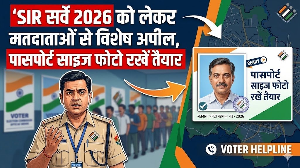 SIR सर्वे 2026 को लेकर मतदाताओं से विशेष अपील, पासपोर्ट साइज फोटो रखें तैयार