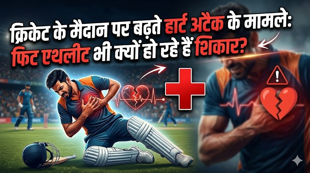 क्रिकेट के मैदान पर बढ़ते हार्ट अटैक के मामले: फिट एथलीट भी क्यों हो रहे हैं शिकार?