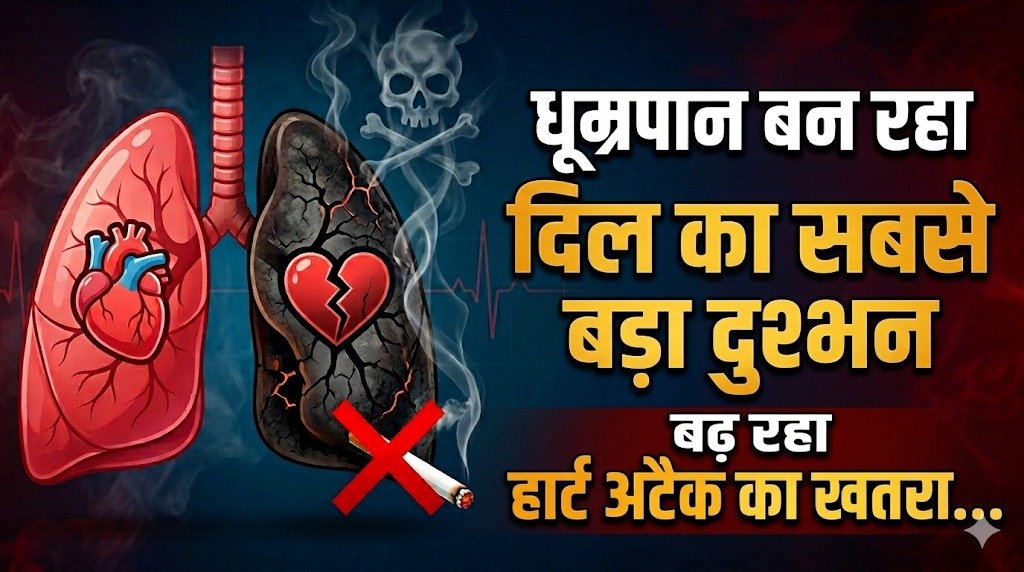 धूम्रपान बन रहा दिल का सबसे बड़ा दुश्मन, बढ़ रहा हार्ट अटैक का खतरा
