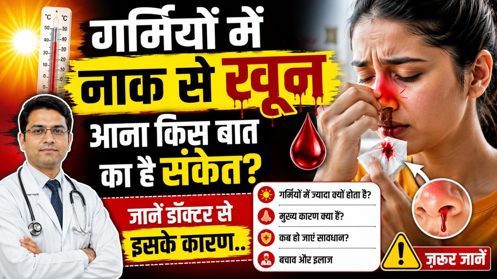 गर्मियों में नाक से खून आना किस बात का है संकेत? जानें डॉक्टर से इसके कारण..